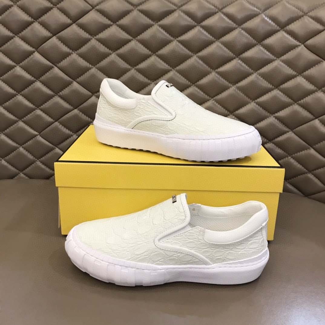F**di Force Slip On Sneakers White For Men 7E1454