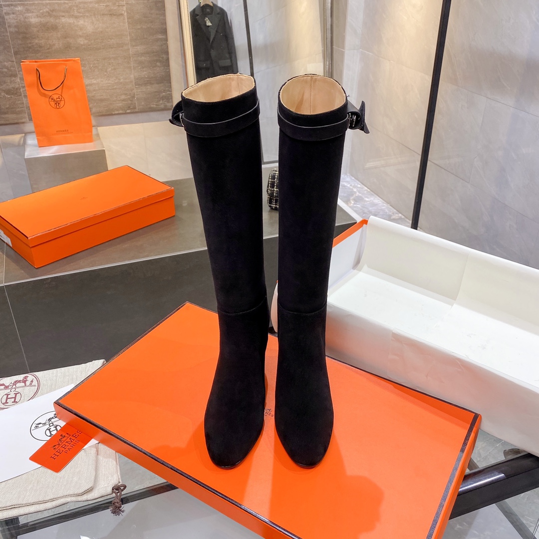 H**me5 High Heel Boots Black For Women 3.54in/9cm