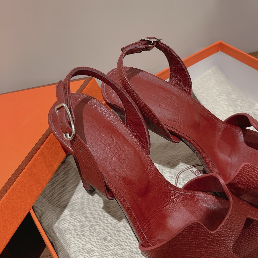 H**me5 Ella Sandal Dark Red For Women 4.1in/10.5cm