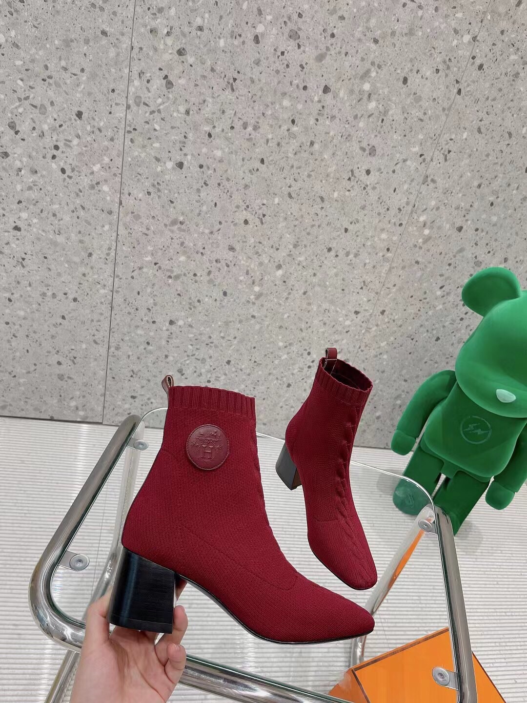 H**me5 Volver 60 Ankle Boots Red For Women 2.4in/6cm