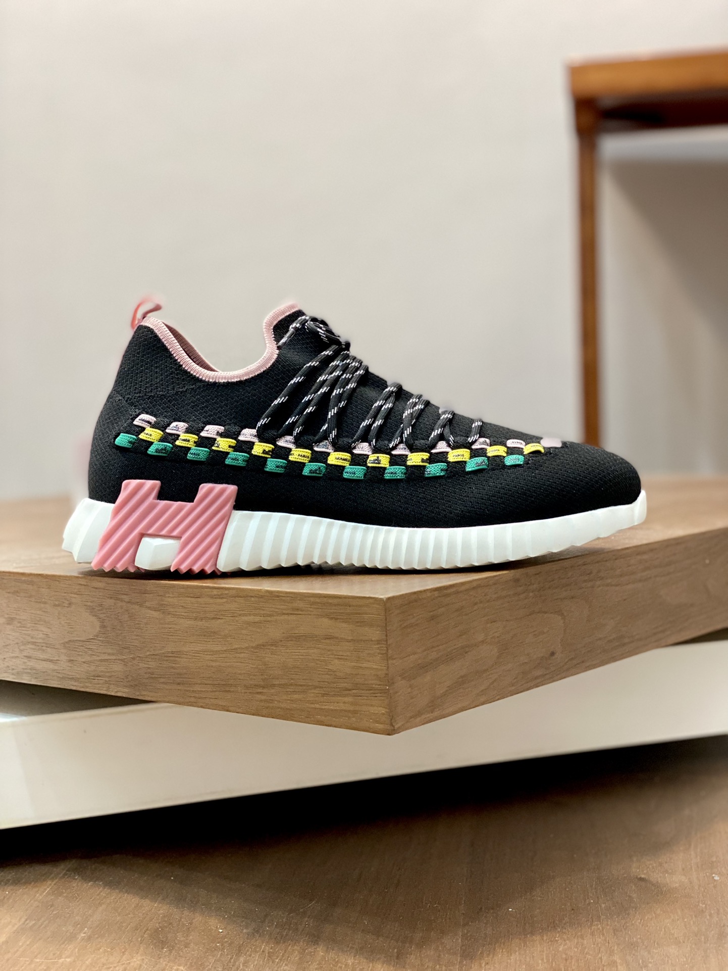 H**me5 Sneakers Flex Black And Pink For Men