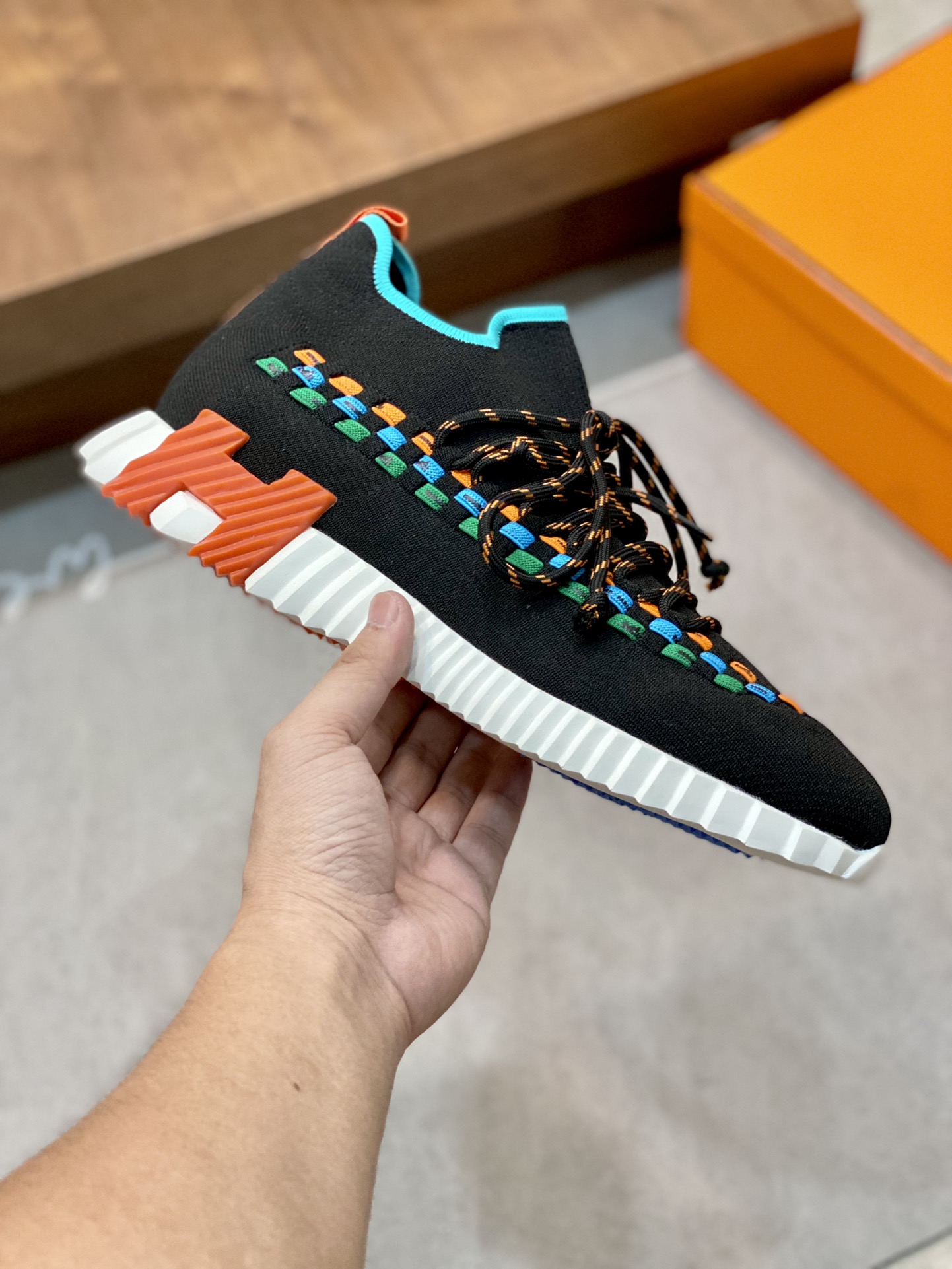 H**me5 Sneakers Flex Black And Blue For Men
