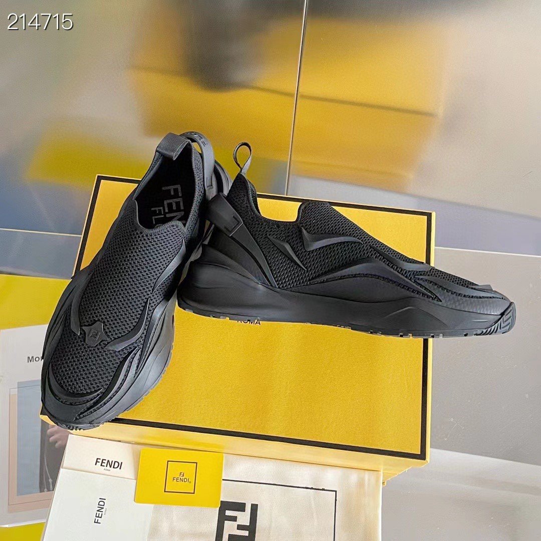 F**di Flow Black Sneakers For Men 7E1504AHI8F0ABB