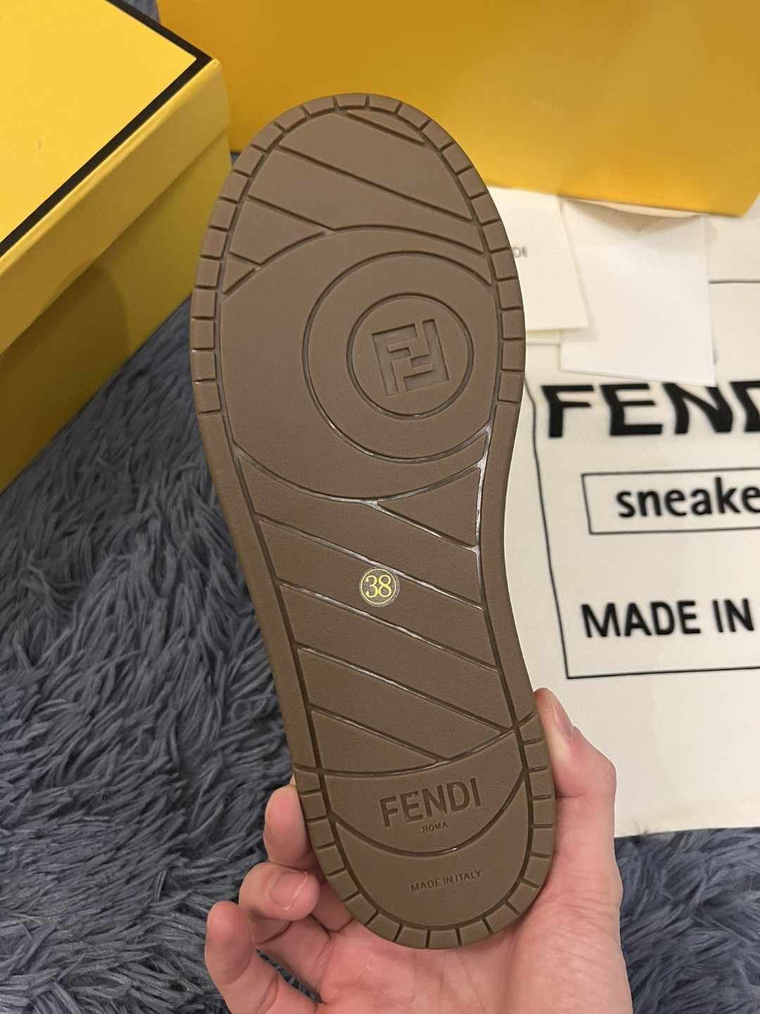 F**di Match Low Tops Sneakers Beige For Men 7E1493AHH2F1FHU