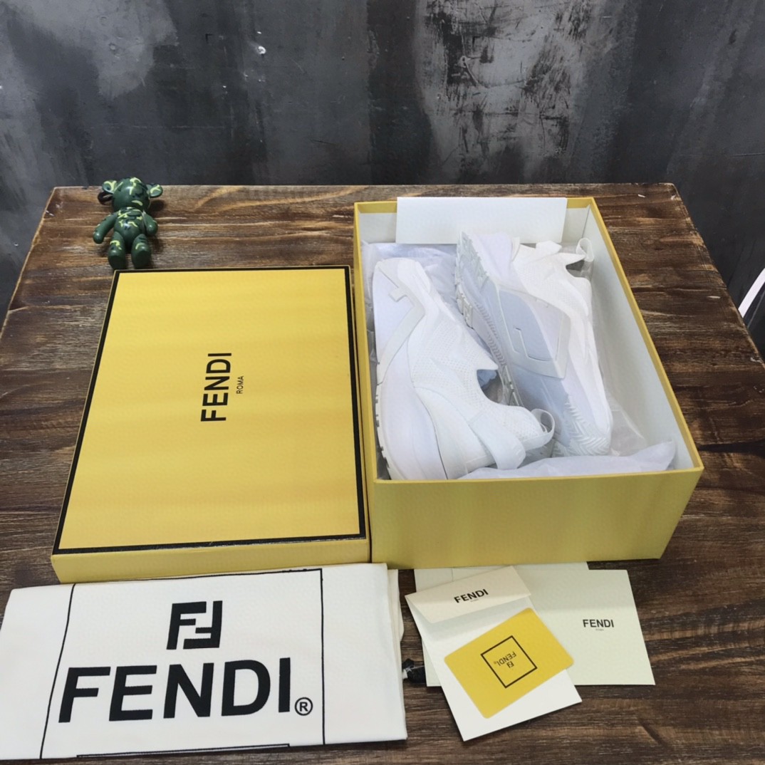 F**di Flow White Sneakers For Men 7E1504AHI8