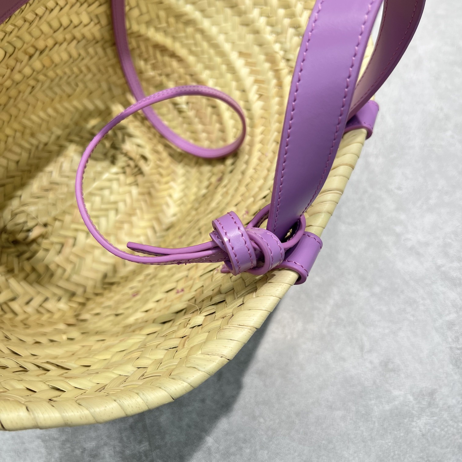 Ce1i*e Teen Triomphe Ce1i*e Classic Panier In Palm Leaves And Lizard Violet For Women 8in/20cm