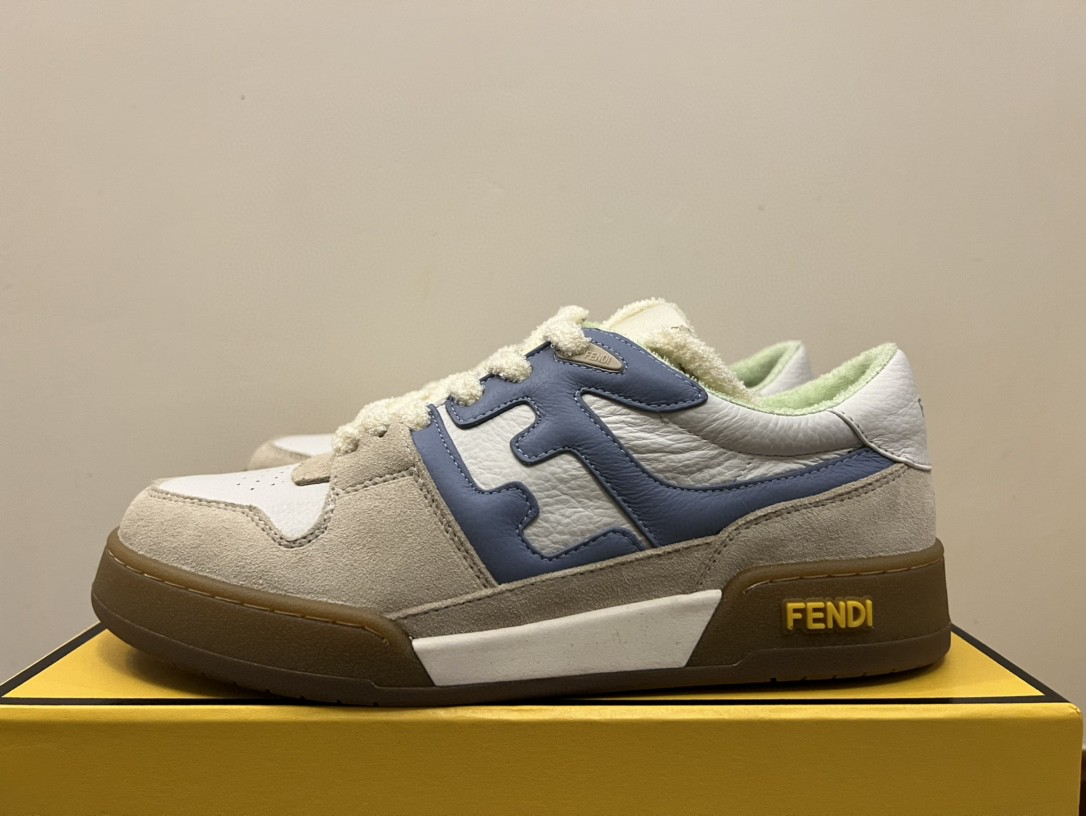 F**di Match Low Tops Sneakers Grey For Men 7E1493