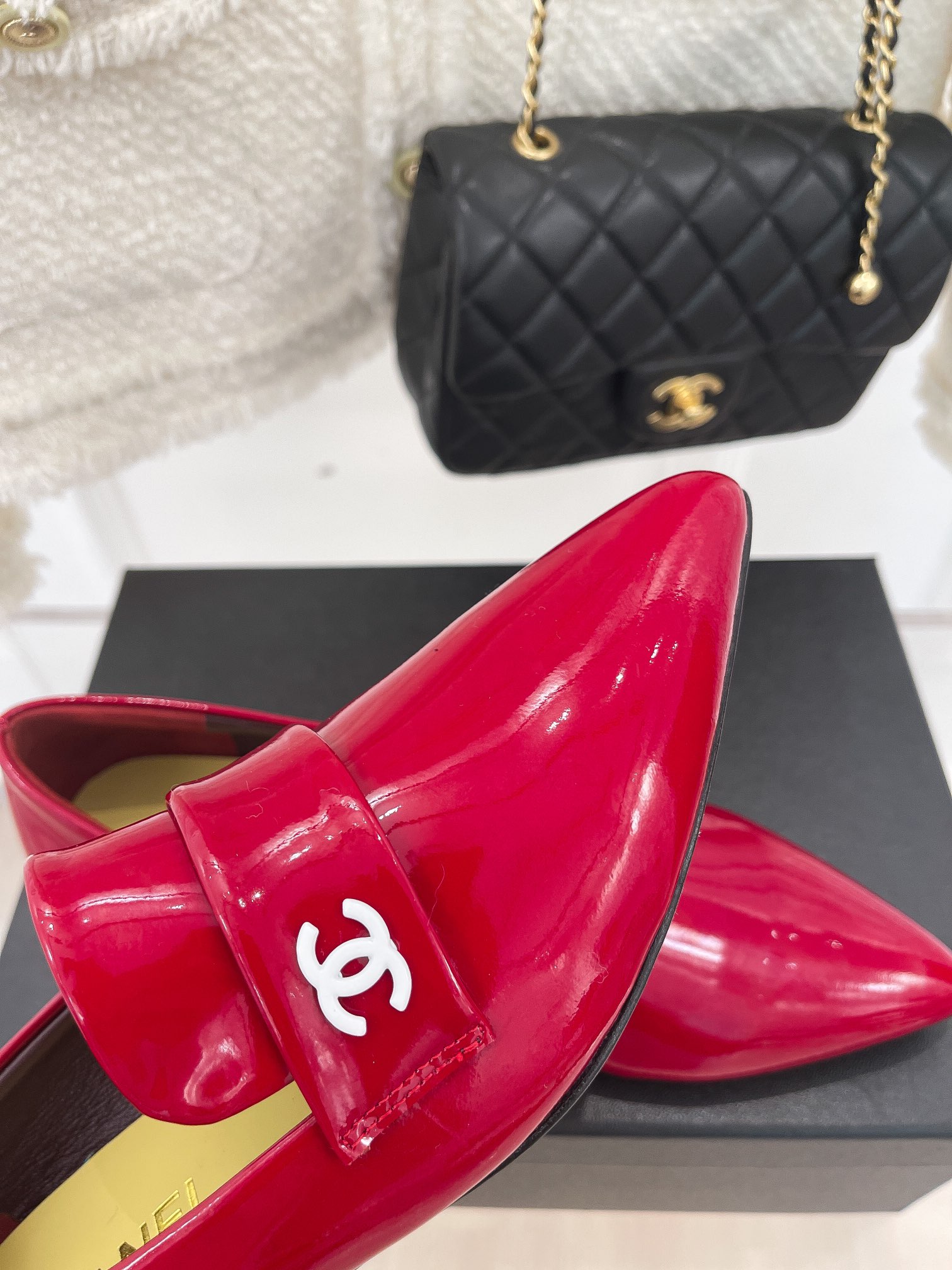 Ch**el Women’s Loafer With Logo Red For Women