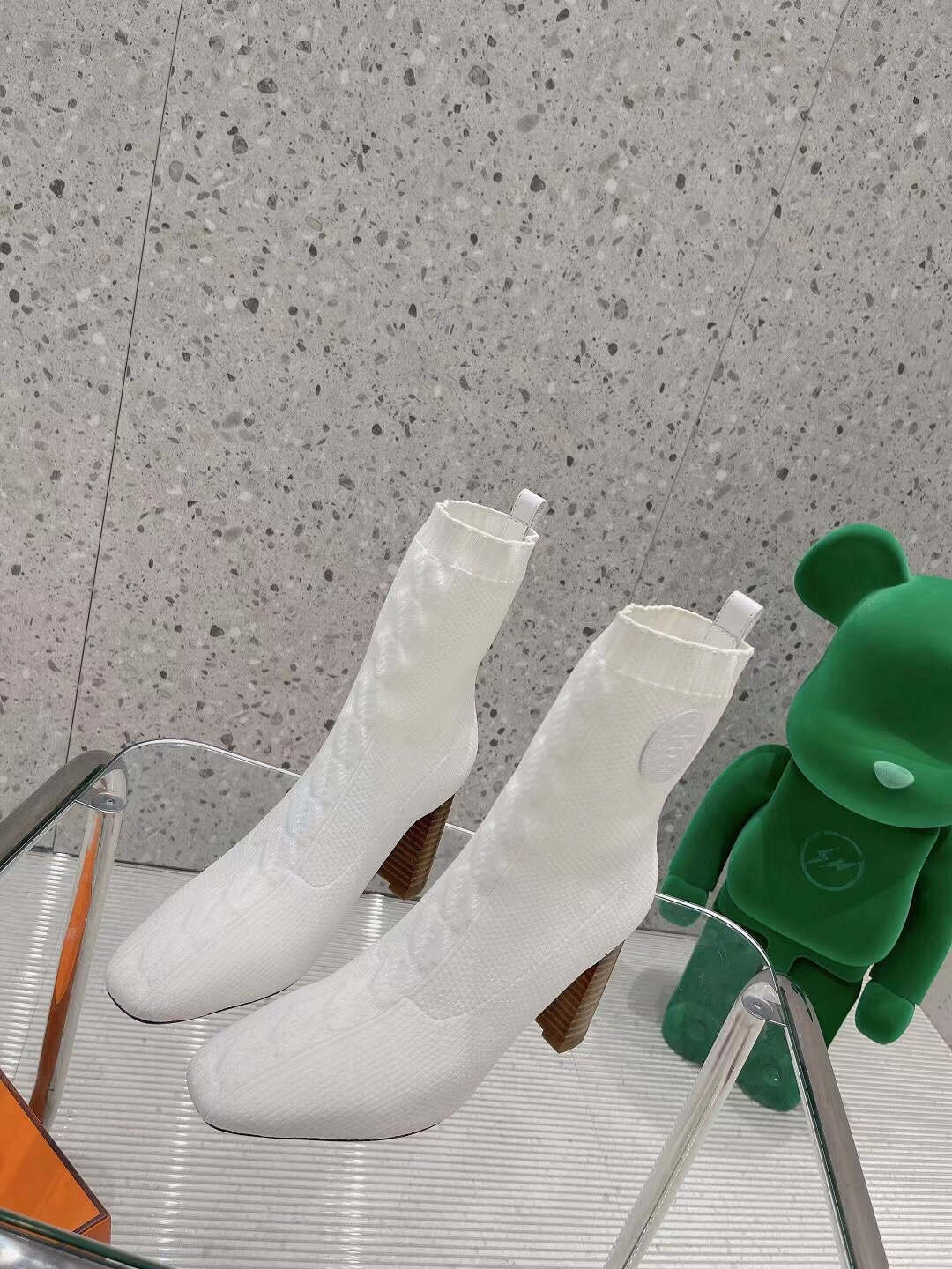 H**me5 Volver 90 Ankle Boots White For Women 3.5in/9cm