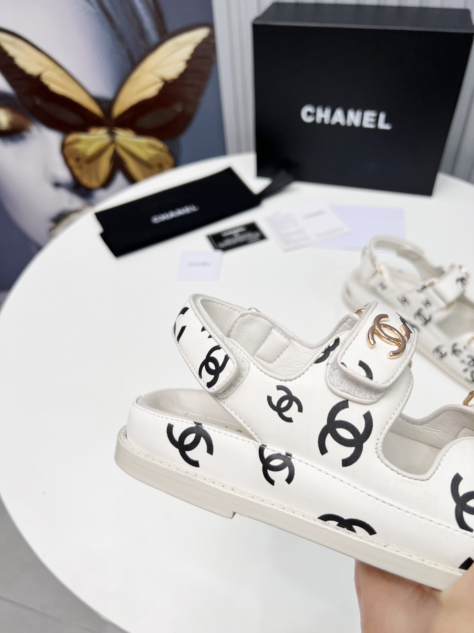 Ch**el Women’s Sandals White For Women