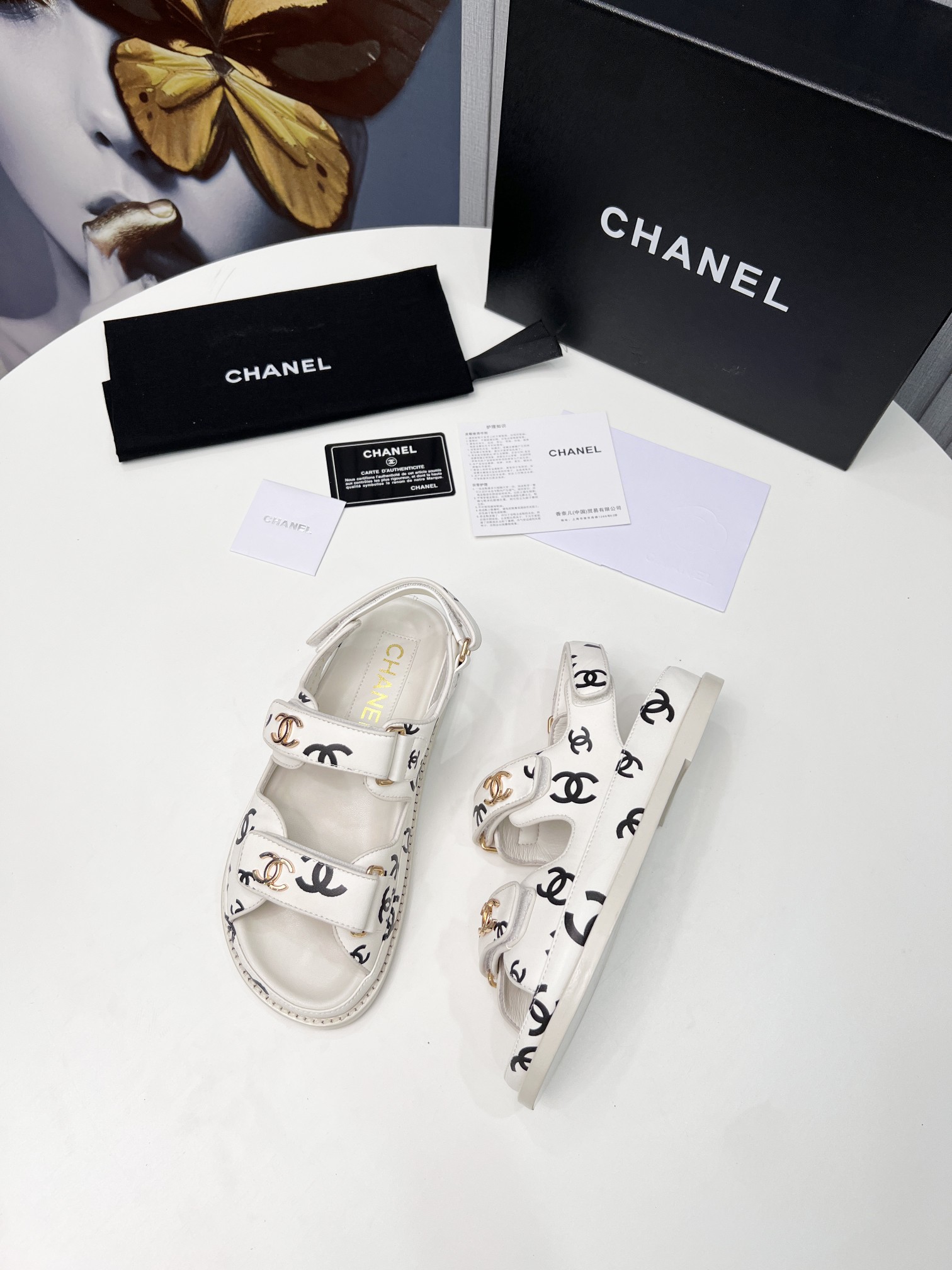 Ch**el Women’s Sandals White For Women