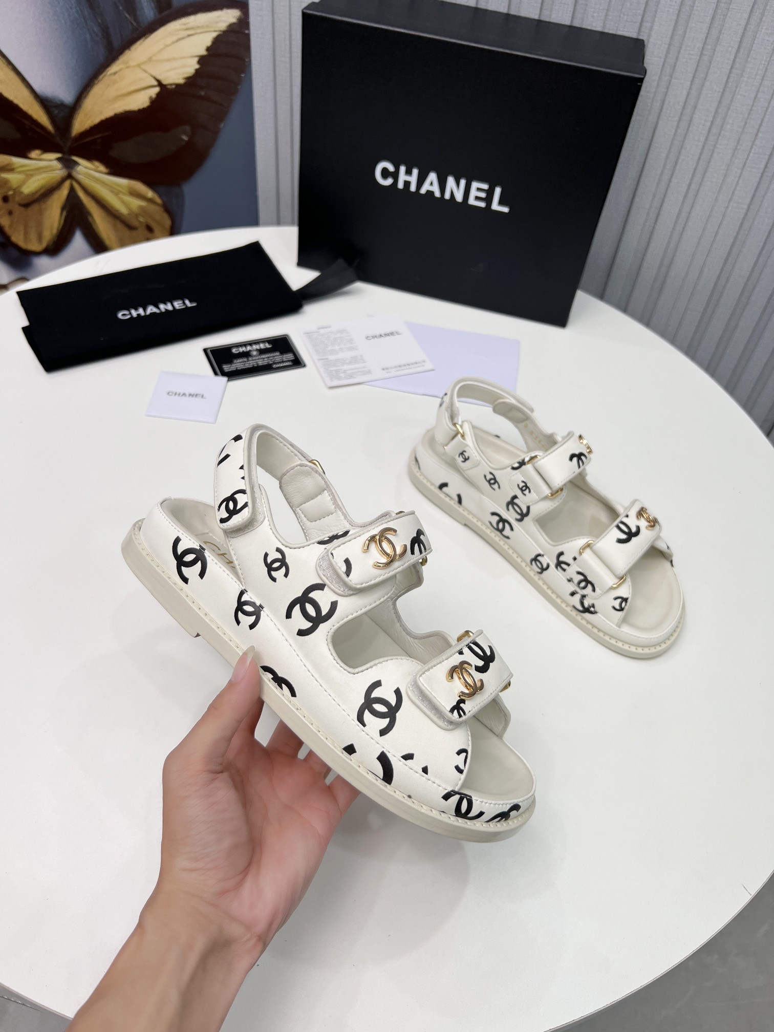 Ch**el Women’s Sandals White For Women