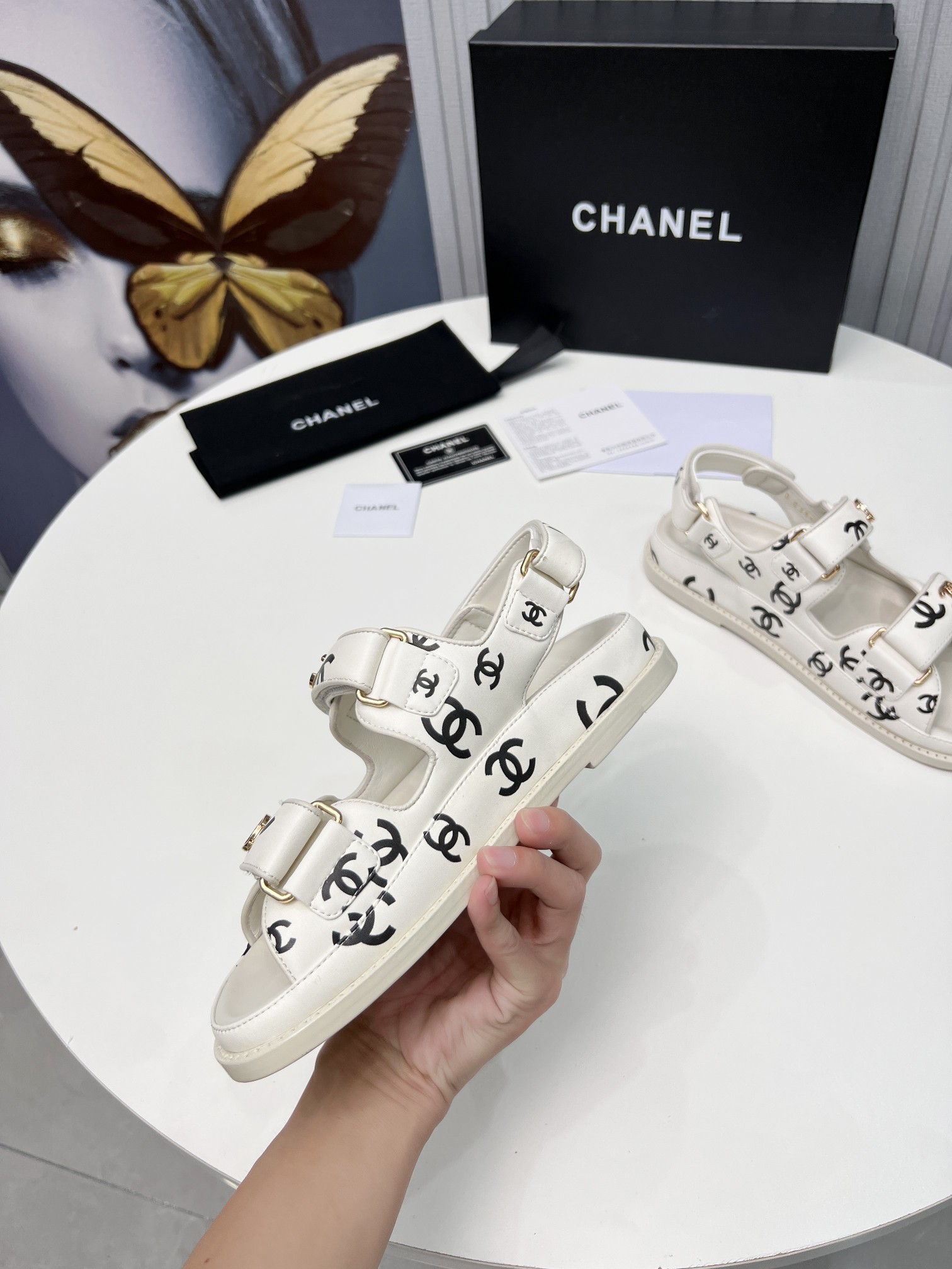 Ch**el Women’s Sandals White For Women