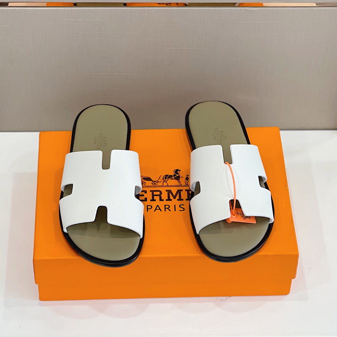 H**me5 Izmir Sandal White And Beige For Men H221824ZHF8420