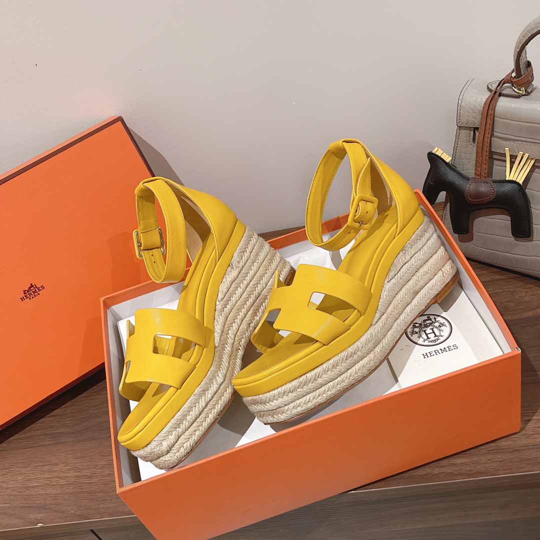 H**me5 Doll 40 Espadrilles Yellow For Women 1.6in/4cm