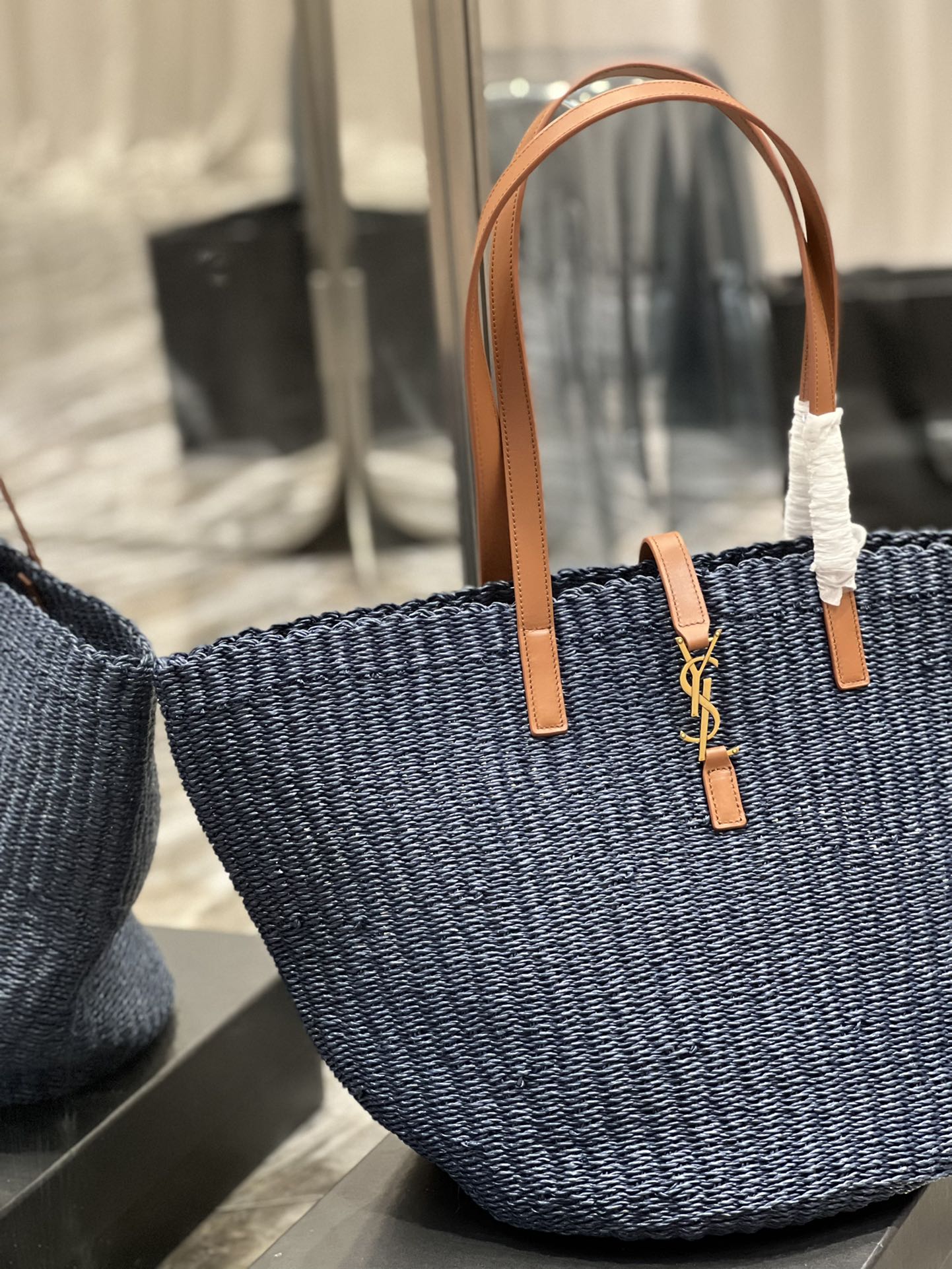 Sa1nt Lau*nt Panier Big Bag Blue For Women, Women’s Bags 21.7in/55cm Y51