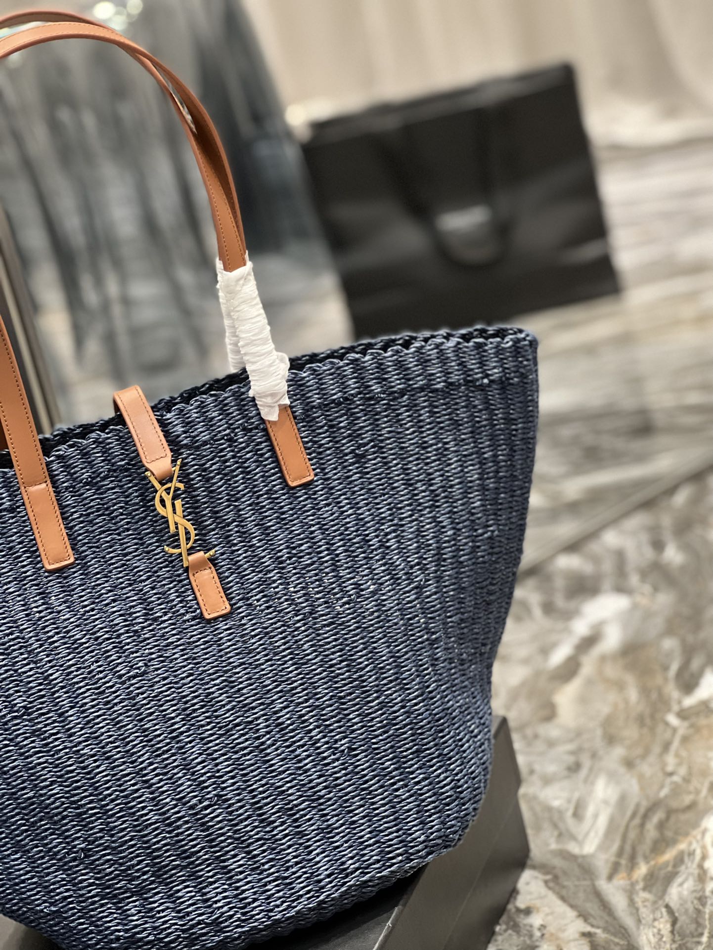 Sa1nt Lau*nt Panier Big Bag Blue For Women, Women’s Bags 21.7in/55cm Y51
